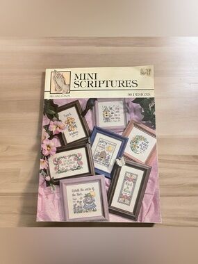 3/$22 Mini Scriptures Praying Hands Cross Stitch Needlepoint Pattern Book 1997